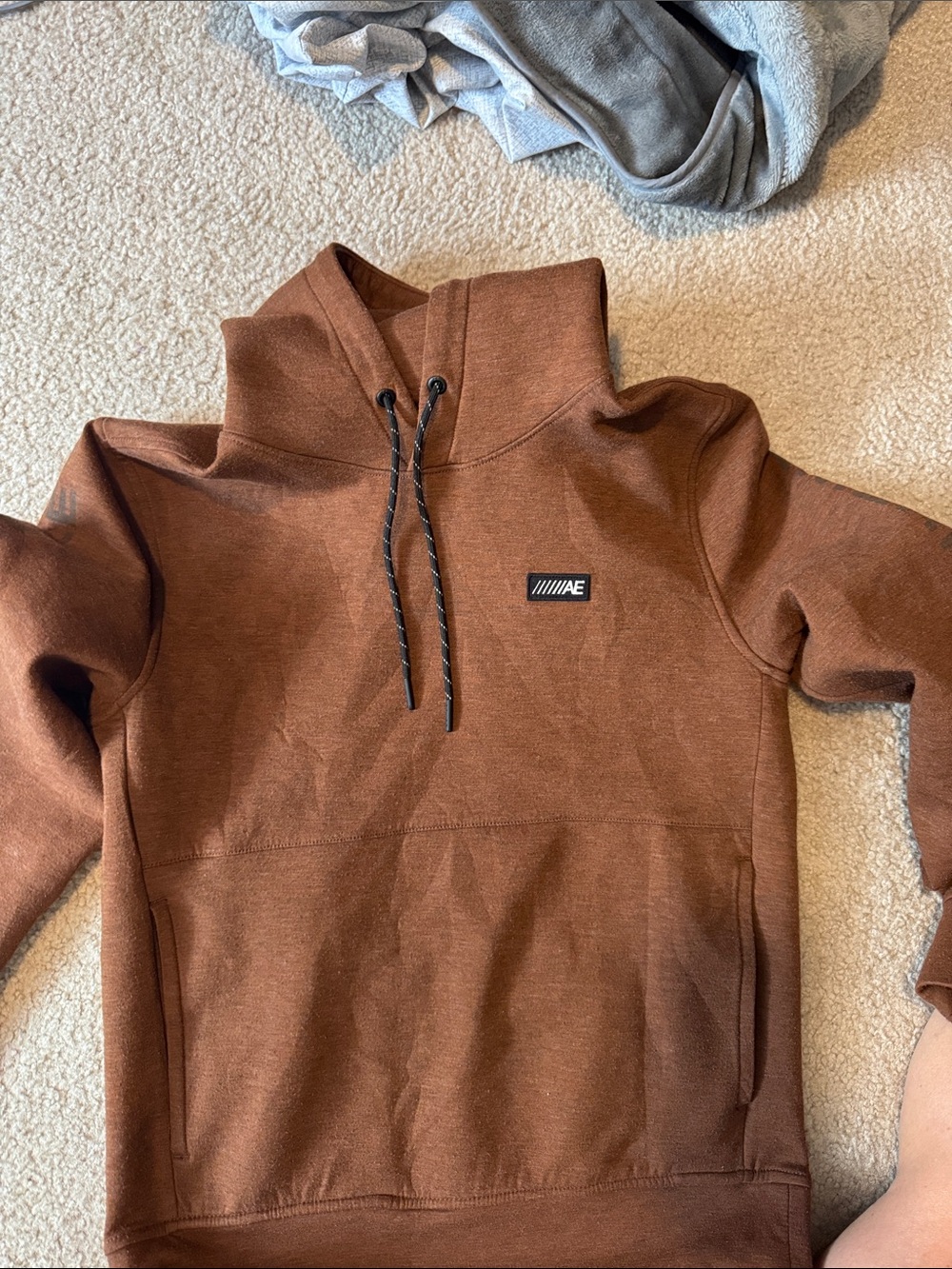 American Eagle Outfitters Brown Turtleneck Pullover Hoodie